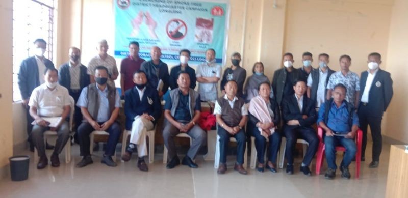 Officials during the launching programme of Smoke Free District Headquarter Campaign Longleng held at DC’s conference hall on September 8. (DIPR Photo)